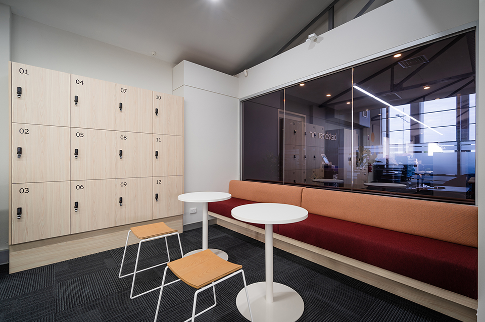 Randstad Office Refurbishment, Meeting & Lockers